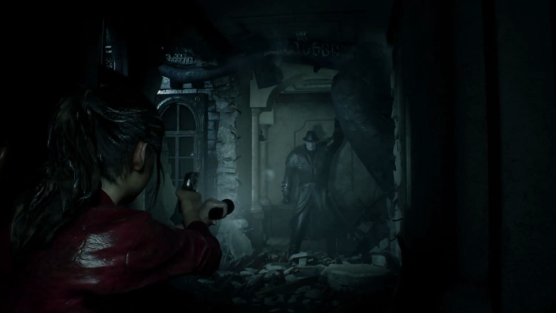 Mr. X in RE2 Remake (Image via Capcom)